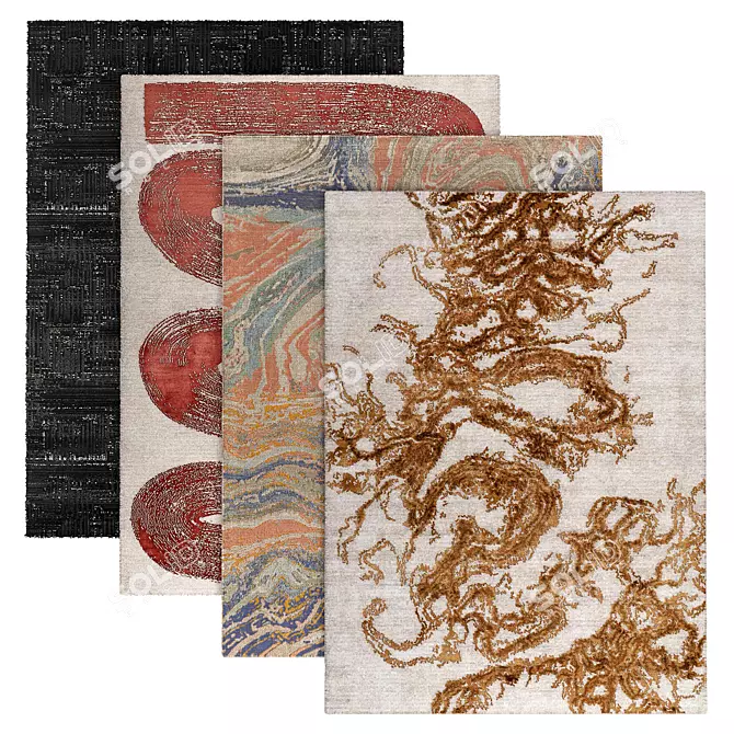 Contemporary Rugs: Luxurious & Stylish 3D model image 1