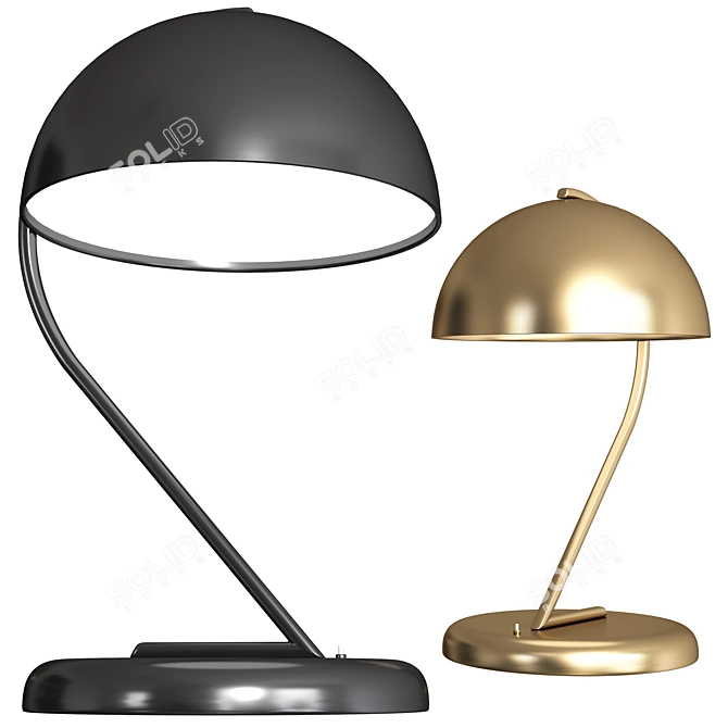 Elegant Desk Lamp: Jean Perzel 2013 3D model image 5