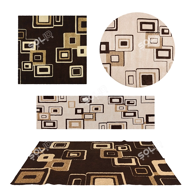 Versatile Rug Set: 8 Variations 3D model image 1