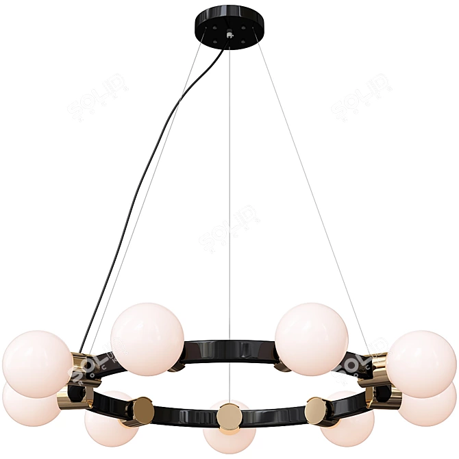 Flamb Pendant Chandelier by Anzano 3D model image 1