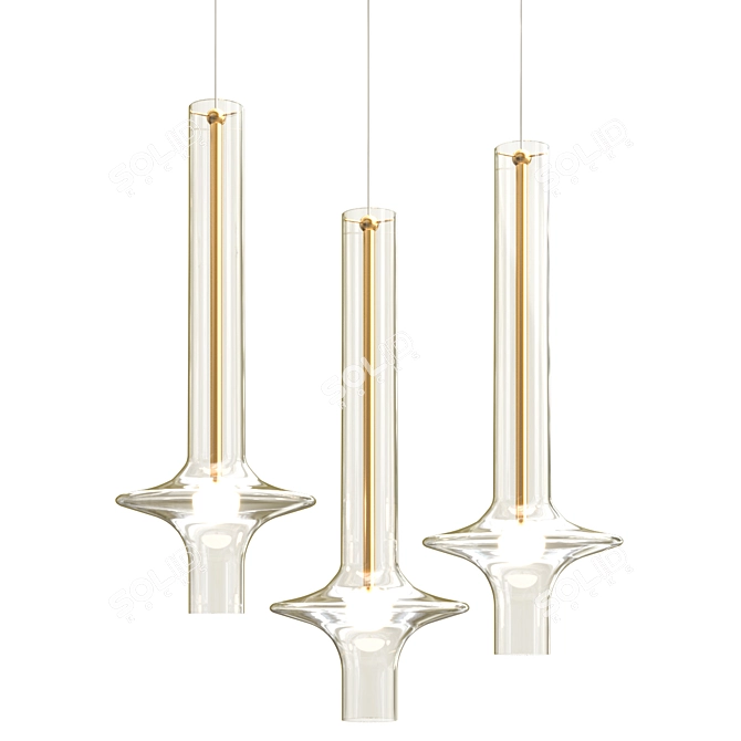 Sleek Elegance Pendant Lamp 3D model image 1