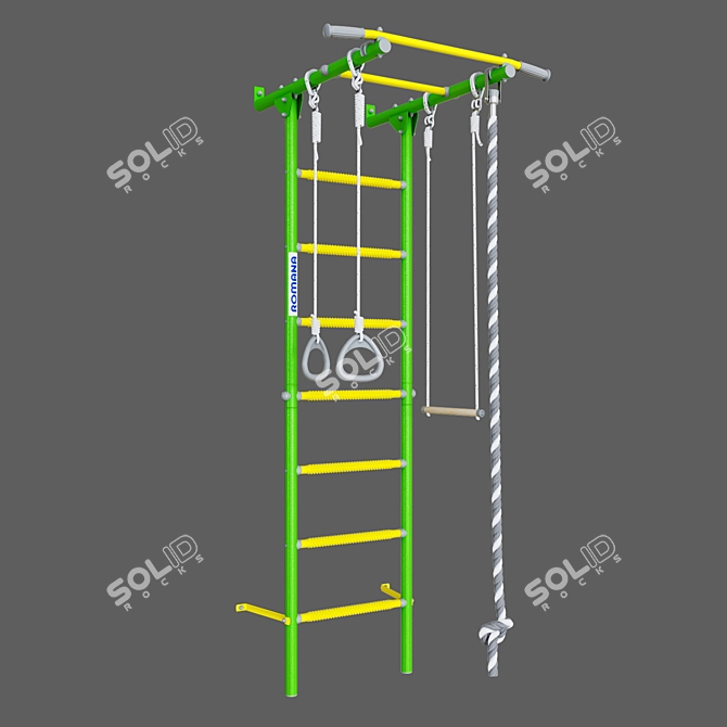 Romana S1 Swedish Wall with Massage Step 3D model image 3