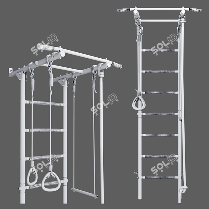 Romana S1 Swedish Wall with Massage Step 3D model image 4