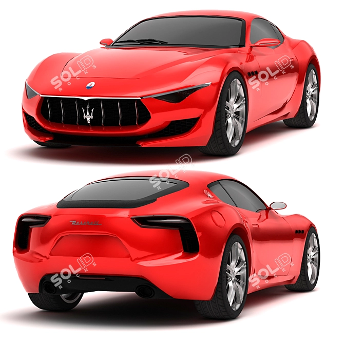 Masterful Maserati Alfieri 3D model image 1