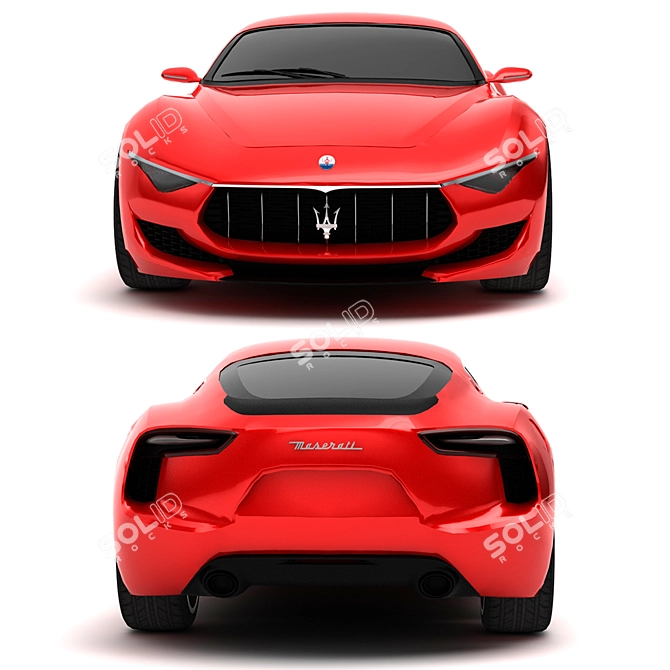 Masterful Maserati Alfieri 3D model image 2
