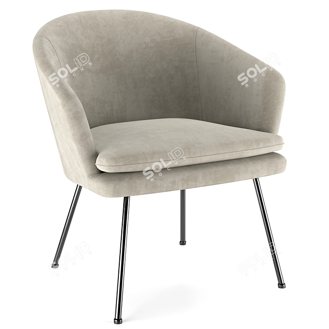 Modern Dexter Armchair 3D model image 1