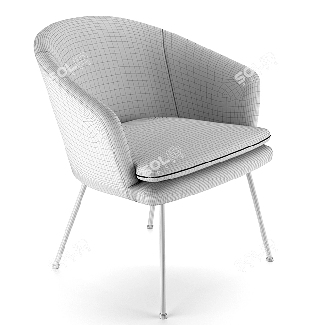 Modern Dexter Armchair 3D model image 4