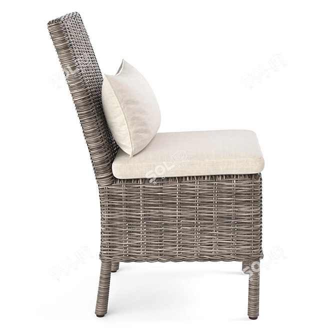 Huntington All-Weather Wicker Chair 3D model image 2