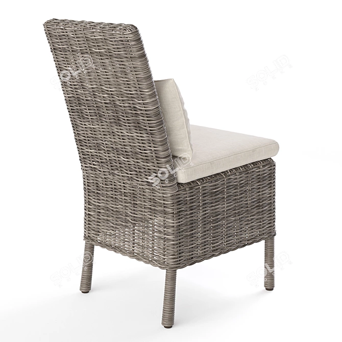 Huntington All-Weather Wicker Chair 3D model image 3