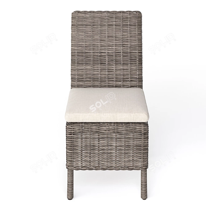 Huntington All-Weather Wicker Chair 3D model image 4