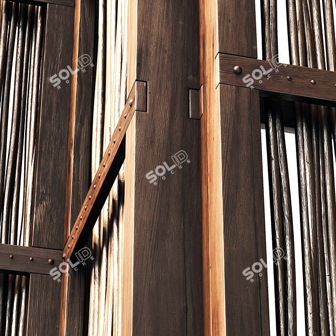 Elegant Screen Branch Decor 3D model image 5