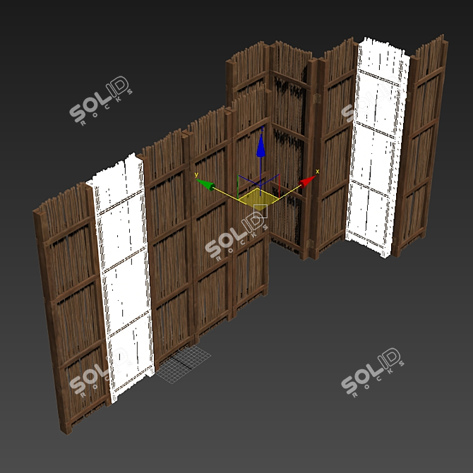 Elegant Screen Branch Decor 3D model image 6