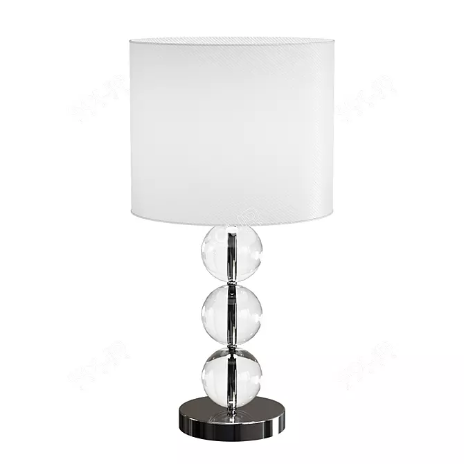 Elegant White Table Lamp 3D model image 1