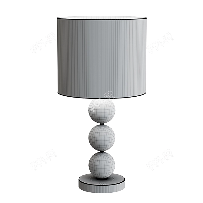 Elegant White Table Lamp 3D model image 2