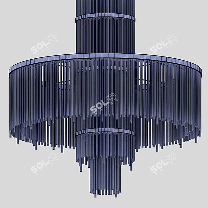 Gilded Majesty: Pharo Chandelier 3D model image 3