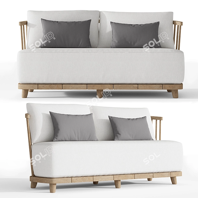 Restoration Hardware Cala Sofa: Modern and Stylish Comfort 3D model image 1