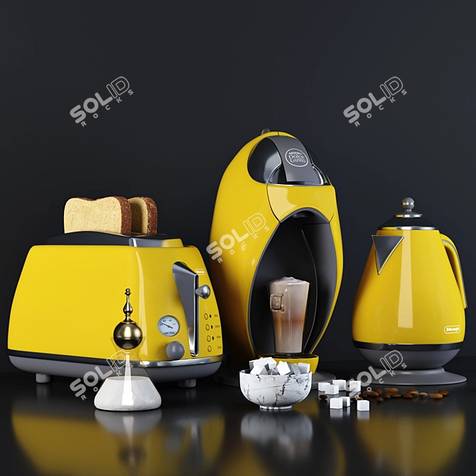 Delonghi Kitchen Set: Stylish and Functional 3D model image 2