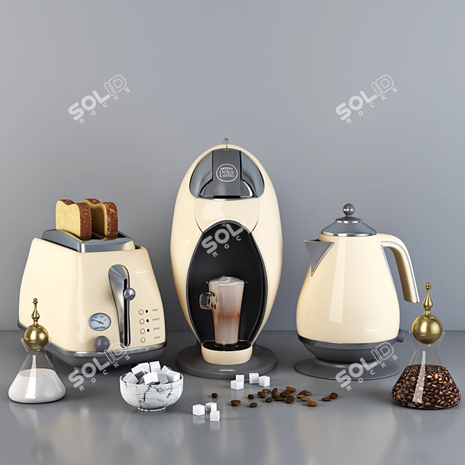 Delonghi Kitchen Set: Stylish and Functional 3D model image 6