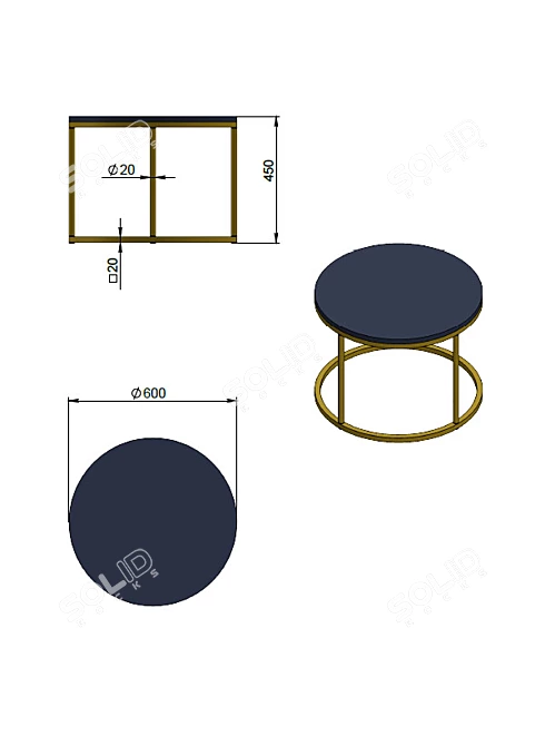 Elegance in Brass: Art. 26529 3D model image 4