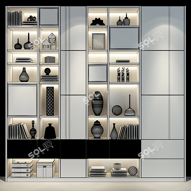 Modern Cabinet Rack | 0440 3D model image 2