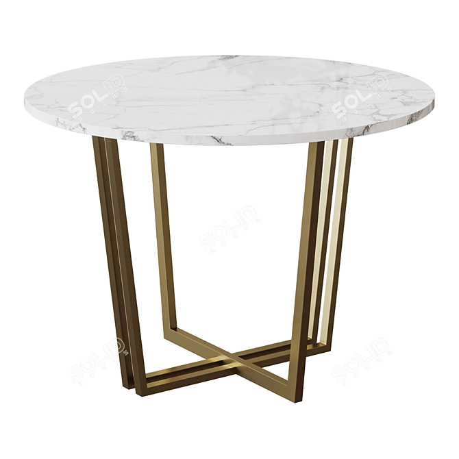 Elegant Round Dining Table 3D model image 1