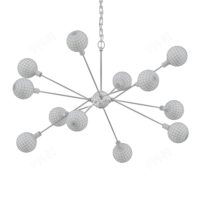 Radiant Starburst Chandelier - 12 Lights 3D model image 2