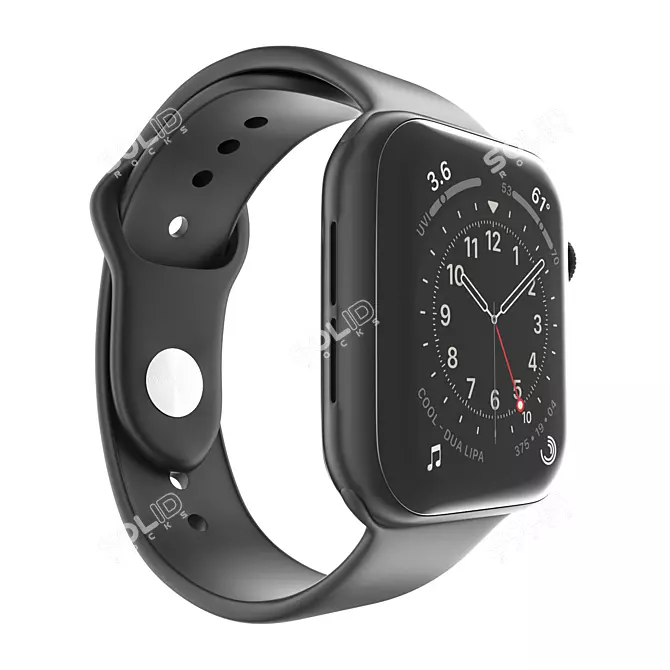 Apple Watch Series 6: Sleek Space Gray Elegance 3D model image 3