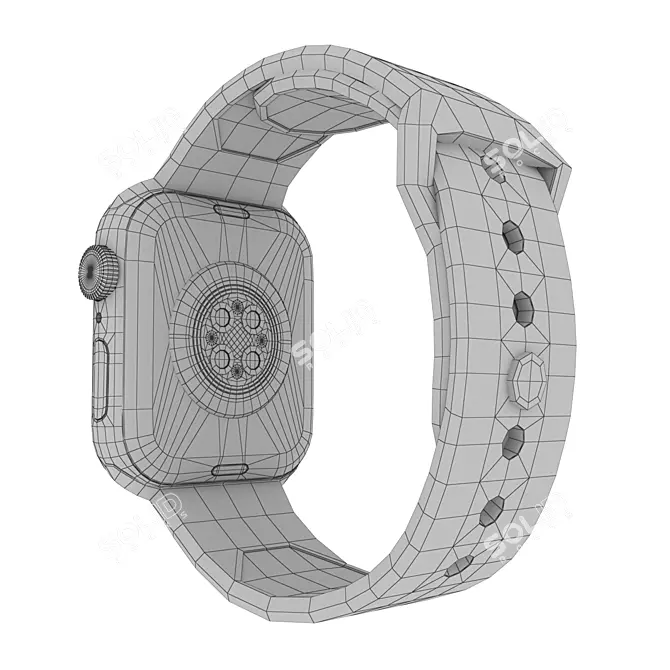 Apple Watch Series 6: Sleek Space Gray Elegance 3D model image 7