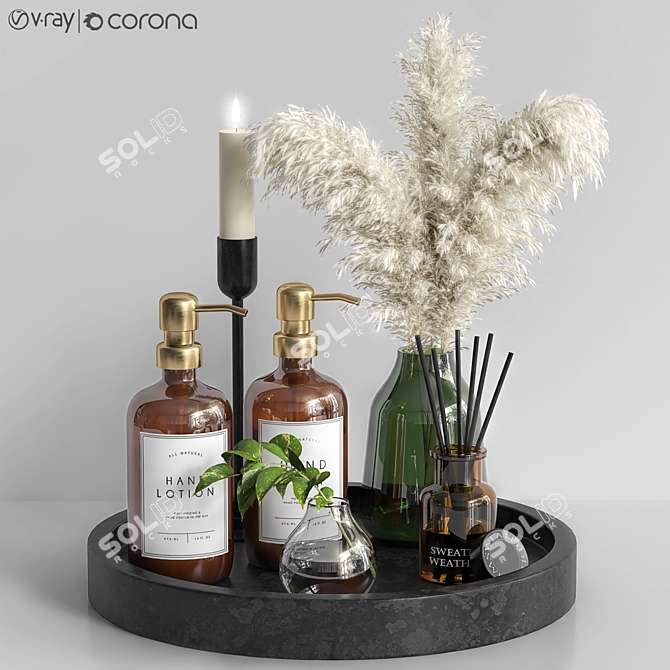 2015 Bathroom Accessories Set 3D model image 1