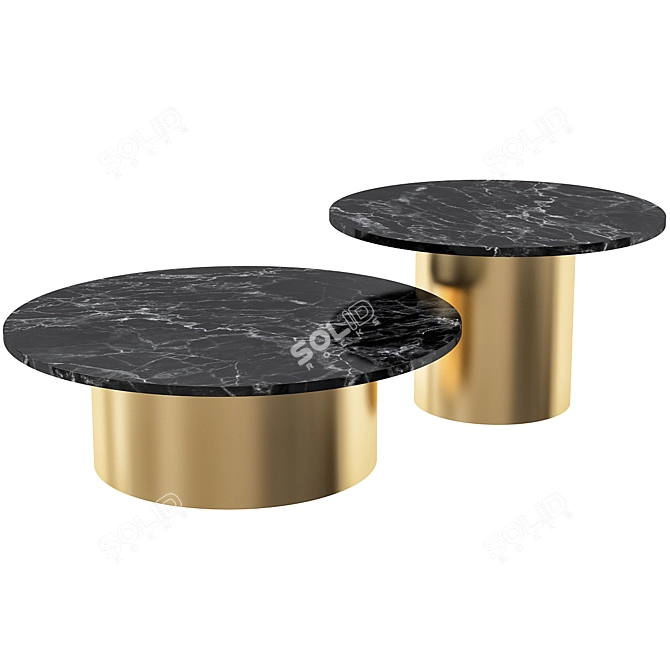 Sleek Black Coffee Table: Reimond 3D model image 1