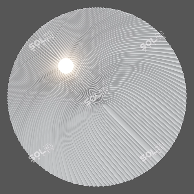 Round 3D Decor Panel with Light 3D model image 1