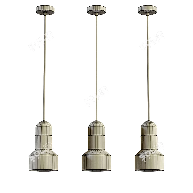 Jazz Stone Pendant Lamp: Elegant Illumination for Modern Interiors 3D model image 3