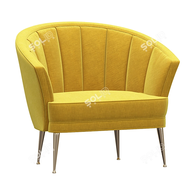 Lux Velvet Armchair: Maya 3D model image 1