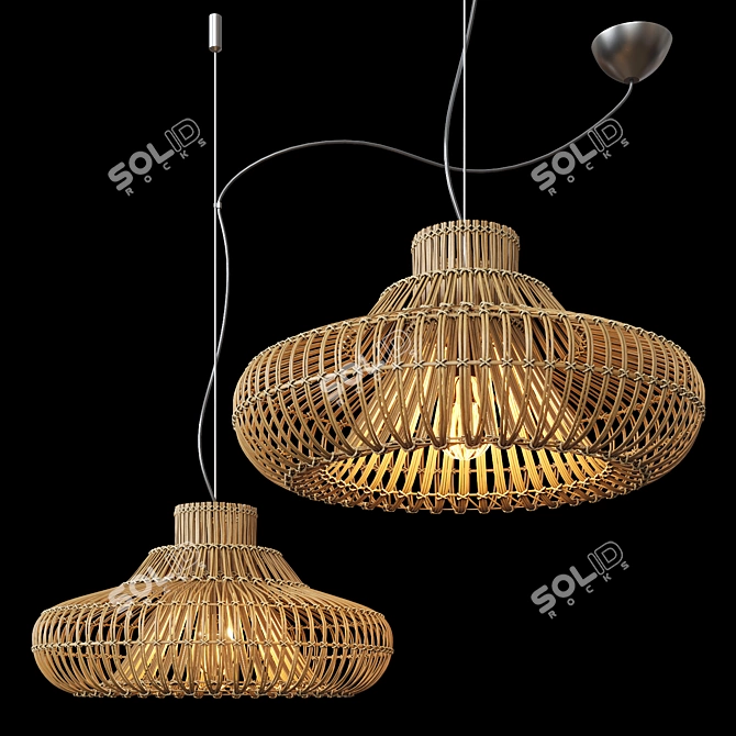 Eco-Friendly Kalahari Single Pendant 3D model image 1