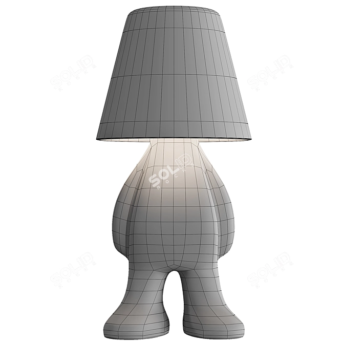 Golden Brothers Table Lamp: Elegant Illumination 3D model image 2