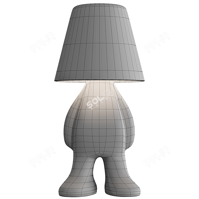 Golden Brothers Table Lamp: Elegant Illumination 3D model image 3