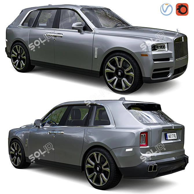 Luxury Rolls-Royce Cullinan: Premium Model 3D model image 1