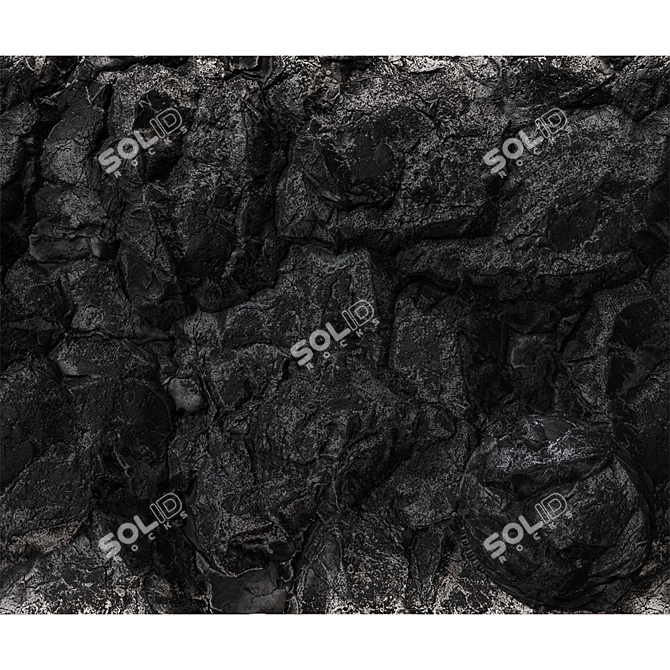 Stunning Stone Cliff Wall №16 3D model image 2
