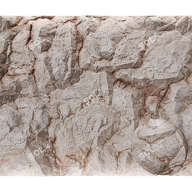 Stunning Stone Cliff Wall №16 3D model image 6