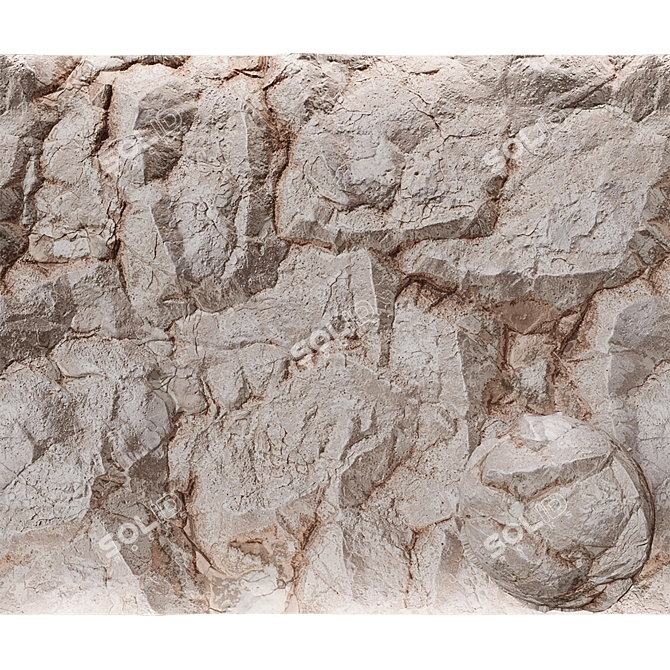 Stunning Stone Cliff Wall №16 3D model image 8