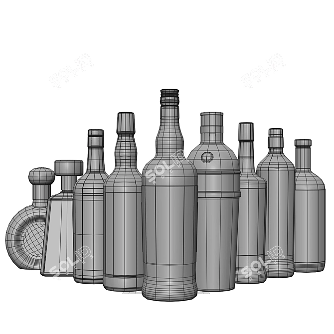 Sleek Bottle Design 3D model image 5