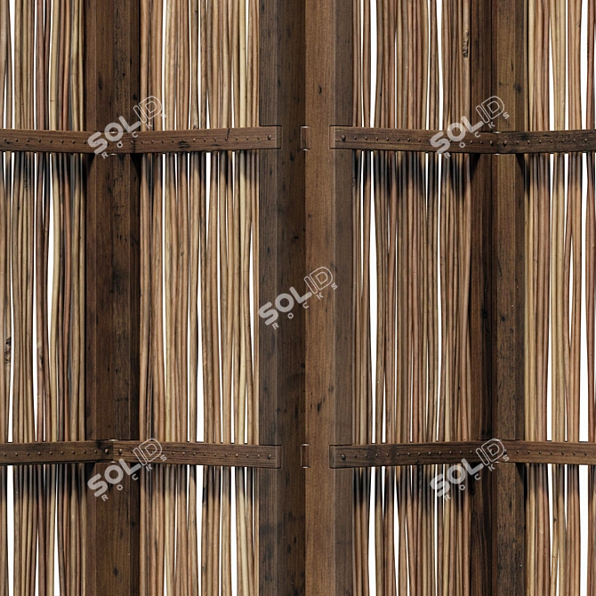 Sleek Decorative Branch Screen 3D model image 5