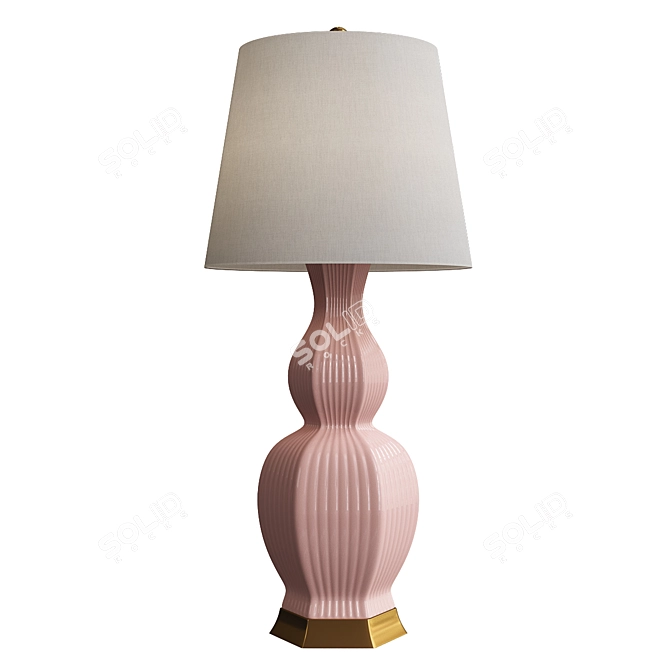 Elegant Bungalow Delft Table Lamp 3D model image 1