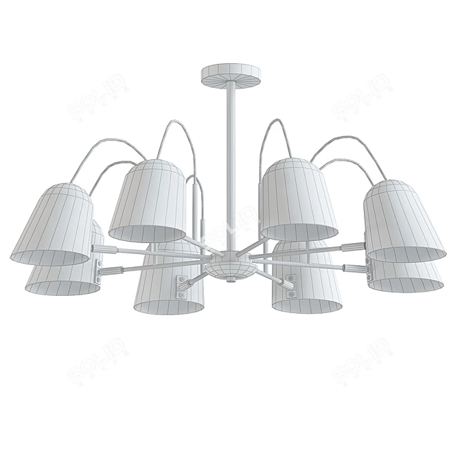 Scandinavian Style Adjustable Pendant Light 3D model image 2