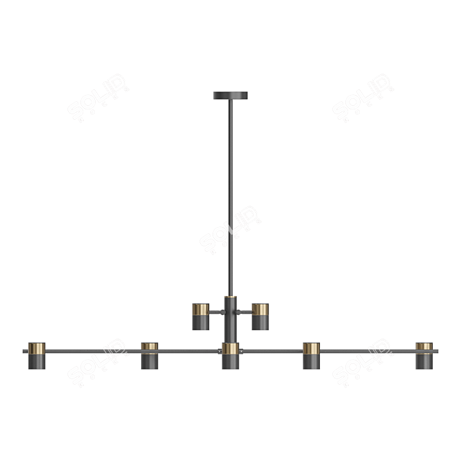 GITTAN CH 10: Elegant Adjustable Hanging Lamp 3D model image 3