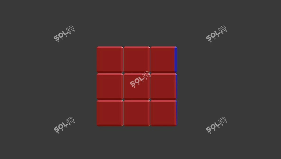 3D Low Poly Rubik's Cube Model 3D model image 2