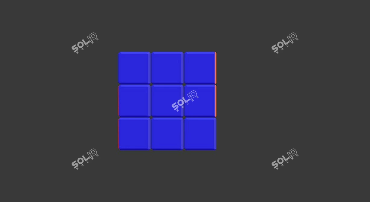 3D Low Poly Rubik's Cube Model 3D model image 4