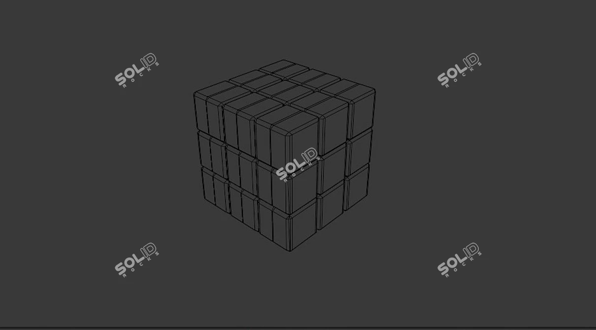 3D Low Poly Rubik's Cube Model 3D model image 6