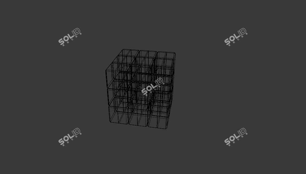 3D Low Poly Rubik's Cube Model 3D model image 7