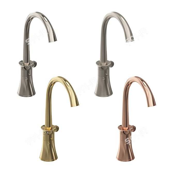 Stella 130 Single-Hole Washbasin Mixer 3D model image 2